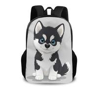 Zaino Siberian Husky Puppy Dog Backpack Resistente Zainetto Leggero Zaini Per Escursioni Viaggio Outdoor