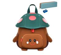 zaino | Simpatico mini fungo a forma di fungo - borsa impermeabile, Marrone | Zaino scolastico per bambini per ragazze asilo nido attività zoo scuola materna snack giocattoli parco giardino campeggio