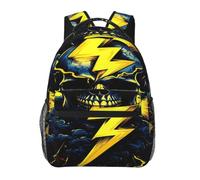 Zaino Skull Light-Ning Clouds Zainetto Per Computer | Daypack Resistente Zaino da scuola leggero Per Notebook Outdoor campeggio