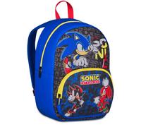 Seven Zainetto Scuola Sonic, Blu, 14 L, Monoscomparto, Tasca frontale, Tasca porta borraccia, Multifunzione, Asilo, Tempo libero, Viaggi, Bambino