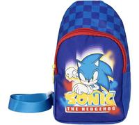 Cerdà Zaino Sonic The Hedgehog Houlder – Poliestere, 13x23x7 cm, Blu, per bambini, manici regolabili