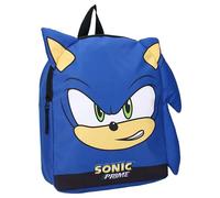 Zaino SONIC PRIME Fluffy Friends The Hedgehog Riccio - Zainetto per bambini | Scuola | Asilo - Colore blu - dimensioni 32x26x11cm