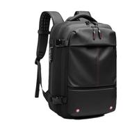 Zaino sottovuoto, zaino a compressione, borsa da viaggio con chiusura a password, espandibile da 60 l, in tessuto Oxford, impermeabile, separazione a secco e bagnato, per lavoro, Nero , Refer to