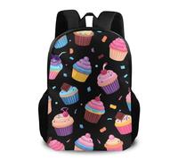Zaino Space Galaxy Ice Cream Cake Black Daypack Unisex Zaino Da Scuola Resistente Zaini Per Scuola Computer Notebook