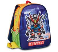 Zaino Spinny Mitama Asilo, Double Face con Doppia Grafica, Con Tasca Laterale Porta Borraccia, Multicolore, Bambini, Scuola e Tempo Libero