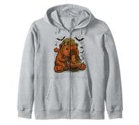 Zaino Spooky Capybara e Tartaruga Ramen Kawaii Halloween Felpa con Cappuccio