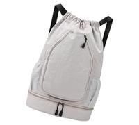 Zaino sportivo impermeabile di grande capacità con coulisse borsa da palestra con manici rinforzati Pratico tessuto Oxford per viaggi all'aperto Tennis Storage maniglia rinforzata borsone sportivo
