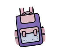 Zaino stile cartone animato, stile anime, disegno 2D, borsa per la scuola materna, borsa per libri per bambini e studenti, Come mostrato nell'immagine, As shown in the figure