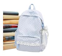 Zaino Stile Preppy Borse Leggere Con Pizzo Estetico E Grande Capacità