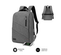 Zaino Subblim City - per Laptop fino a 15.6" - Resistente all'acqua - Design moderno e pratico - Spallacci Regolabili - Colore