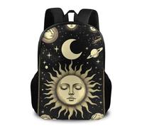 Zaino Tarot Card Magic Boho Vintage Sun Moon Stars Backpack Leggero Daypack Resistente Zaino Da Scuola Per Office Outdoor Computer