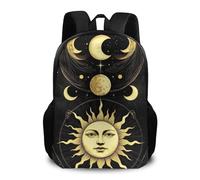 Zaino Tarot Card Magic Boho Vintage Sun Moon Stars Daypack Trekking Zaino Da Scuola Unisex Backpack Per Notebook Outdoor Campeggio