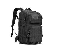Zaino Tattico Da Assalto 38/45 Litri Per Grande Impermeabile Per Escursioni Campeggio Viaggi Uomo Pesca Moto Borsa Da Sella Borsa portautensili moto(45L BLACK)