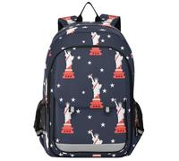 zaino tennis bambino 8-12: borsa libri moderna per liceo in colori assortiti - Dea della Libertà design Independence