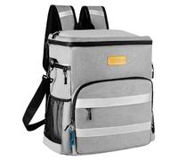 Zaino Termico 30 Litri, Borsa Termica Grande Sigillato e Impermeabile Borsa Frigo Rigida Zaino Frigo Termico per Pic nic, Campeggio e Barbecue Grigio