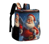 Zaino termico con Babbo Natale rosso cardinale, borsa termica per il pranzo, per uomo e donna