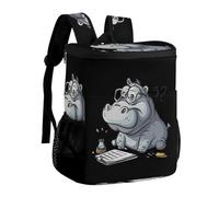 Zaino termico con ippopotamo matematico, borsa termica per il pranzo, per uomini e donne