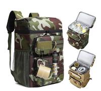 Zaino Termico Porta Pranzo 23L,Doppio Deck Zaino Frigo Termico,Borsa Frigo Zaino,Borsa Frigo Isoterma Impermeabile per Picnic Escursionismo Barbecue Campeggio (deserto)
