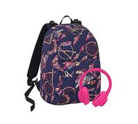 Zaino The Double, Nero, 29 Lt, 2in1 Reversibile, con cuffie Stereo Soft Touch abbinate