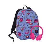 Zaino The Double, Swallow, Lilla, 29 Lt, 2in1 Reversibile, con cuffie Stereo Soft Touch abbinate