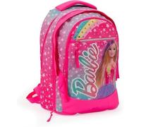 Zaino Tondo Round compatibile con Barbie - Schienale e Spallacci Imbottiti Dim. 31 X 43 X 17 (+9) per scuola primaria e secondaria + Penna sirene e portachiave pailettes