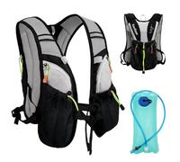 Zaino Trail Running per Uomo e Donna, Zaino Idratazione con Sacca Idrica da 2L, Gilet Zaino Trail Running, Gilet Idratazione da Corsa per Ciclismo Jogging Escursione Maratoneta