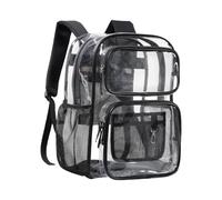 Zaino trasparente Borse per libri trasparenti per carichi pesanti Borsa trasparente con fondo rinforzato per università, sicurezza sul posto lavoro Borse per libri resistenti capacità