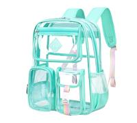 Zaino trasparente di grande capacità per ragazze delle scuole elementari e medie 8-15 (Mint Green, One Size)