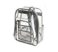 Zaino Trasparente,Grande Zaino in PVC Borsa da Scuola Impermeabile Zainetto per Lavoro Zaino con Più Tasche per Gli Studenti Stadio Sicurezza Viaggio