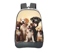 Zaino trasparente in PVC resistente per feste felici con cani, grande borsa trasparente per viaggi di lavoro