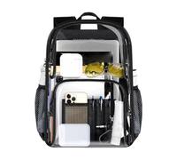 Zaino Trasparente Per Il Lavoro - Organizzatore Pieghevole Per Articoli Da Toeletta,Borsa Organizzatrice per Libri Grande - Per Eventi Concerto Scuola Viaggio Bambini Escursionismo Ragazzi Ragazze