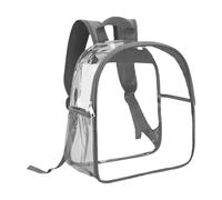 Zaino trasparente per lo stadio, 12 x 11 x 6, zaino da stadio trasparente per lavori di concerti, eventi sportivi, laptop, zaini da donna (grigio, taglia unica)