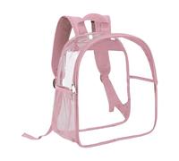 Zaino trasparente per lo stadio, 12 x 11 x 6, zaino da stadio trasparente per lavori di concerti, eventi sportivi, laptop, zaini da donna (rosa, taglia unica)