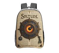 Zaino trasparente resistente in PVC trasparente, grande borsa trasparente per viaggi, lavoro, concerti, stampa incantesimo solitudine, 40,6 cm