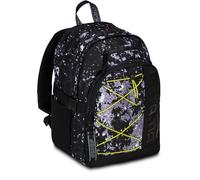 Zaino Triplo Scomparto Cement con Tasca porta PC, Nero e Grigio, Scuola