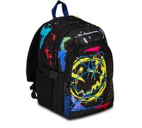 Zaino Triplo Scomparto Mitama Fluo Tag con Tasca porta PC, Nero e Giallo,