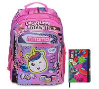 Zaino Triplo Scomparto Mitama Tasca Frontale Bambina + Taccuino