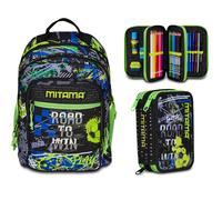 Zaino Triplo Scomparto Scuola Mitama Bambino + Astuccio 47 pz