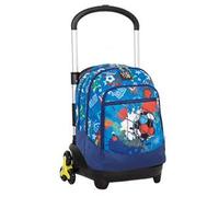 Zaino Trolley Flex 3Wd Yub Flashy Sign, 42 x 56 x 34 cm - Azzurro