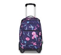 Invicta Trolley Scuola Plug Fantasy Shine, Viola, 3 in 1, Zaino Doppio Scomparto Con Carrello Sganciabile, Tasca Per PC, Tasca Per Borraccia, 34 lt, Scuola Media e Superiore, Viaggio, Zaino Ragazza