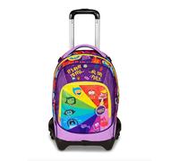 Seven Inside Out 2 Trolley Scuola Jack 3 Ruote, Viola, 3 in 1, Zaino Triplo Uso con Carrello Sganciabile, 33 L, Scuola Elementare, Bambina