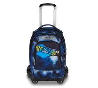 Seven Trolley Scuola Jack 8 Ruote Detach BLU FUSION, Blu, 34 L, Scomponibile, Zainetto staccabile, 4 in 1, Cross-over System, Tasche multifunzione, Scuola elementare e media, Bambini, Ragazzi