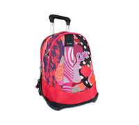 ZAINO TROLLEY JACK STACCABILE ORGANIZZATO COMIX FLASH ROSA