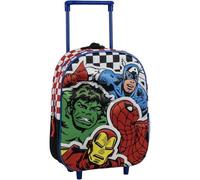 Zaino trolley Marvel Avengers con ruote e manico estensibile - Zaino scolastico Avengers per bambini con design da supereroe, resistente e spazioso
