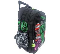 Zaino Trolley Scuola Compatibile con Minecraft TnT cm, Zaino con Ruote per Bambini, 3 Scomparti, Manico Telescopico, Spallacci Imbottiti, Tasche Laterali, Elementari e Medie