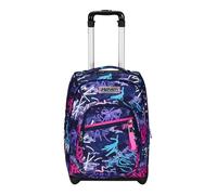 Seven Trolley Fisso, GraffitiMix, Viola, 2 in 1, Doppio Uso, Trolley e Zaino, Zaino Scuola Viaggio, Bambina Ragazza