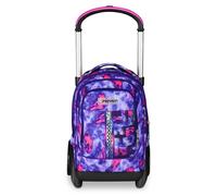 Seven Trolley Scuola Sganciabile Tyre, Viola, Zaino Con Carrello Sganciabile Da 40 L, Maxi Ruote e Crossover System, Maneggevole e Resistente, Scuola Elementare e Media, Zaino Bambina