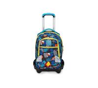 ZAINO TROLLEY SJGANG go to space boy zaino trolley 3 ruote TURCHESE FLUO ND sce