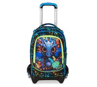 ZAINO TROLLEY SJGANG led look zaino trolley jack 3 ruote JET BLACK ND JET BLACK