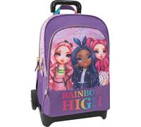 ZAINO TROLLEY STACCABILE SCUOLA ELEMENTARE / MEDIA RAINBOW HIGH 36x23X47H CM